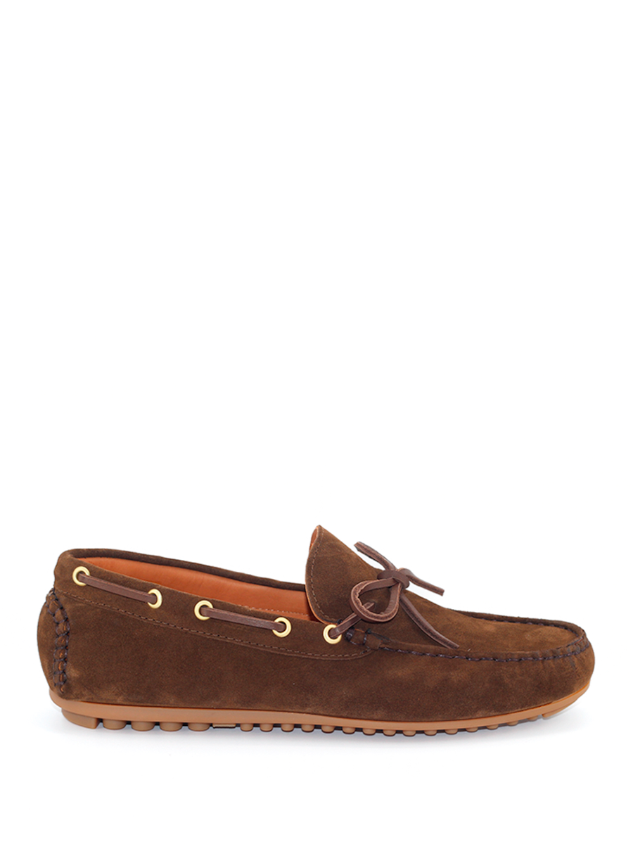 Mocasines modelo 11 lazo ante color marrón – Castellano®