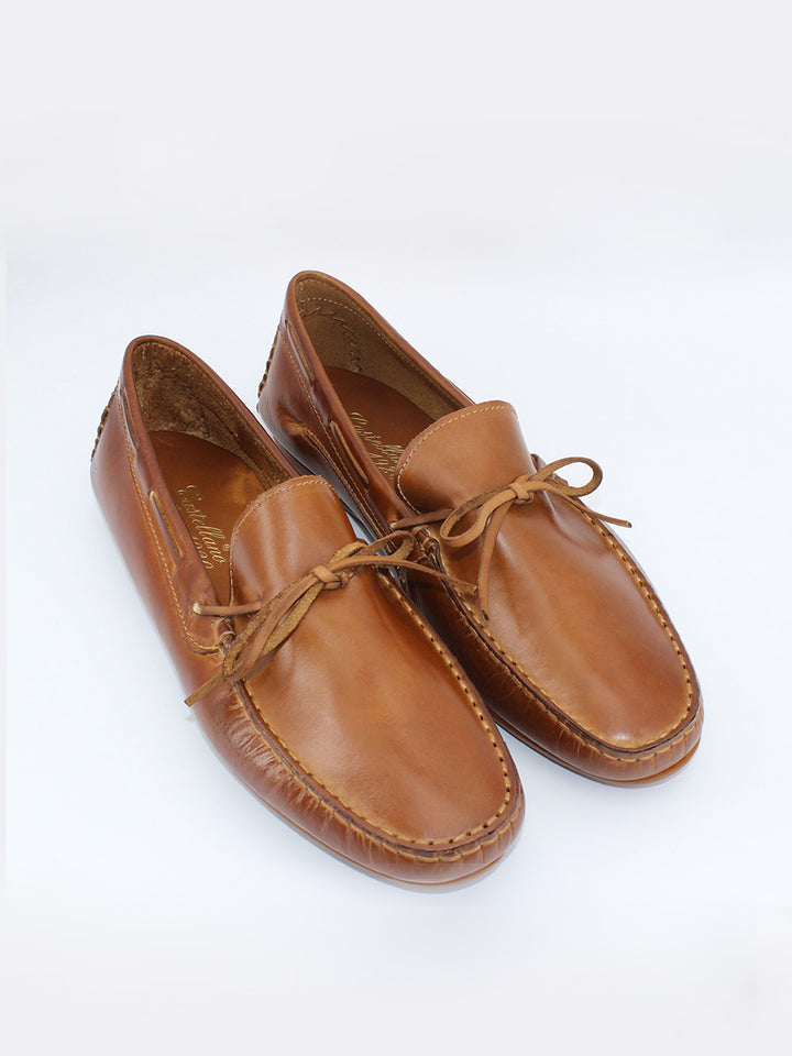 Moccasins model 11 brown bow