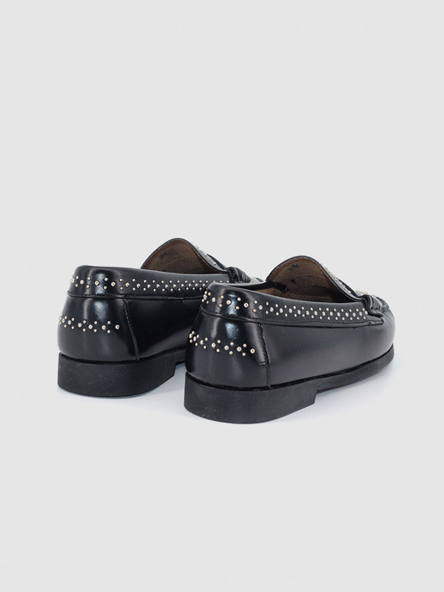 Mocasines 2200PT con tachas de piel antik color negro - ON DEMAND