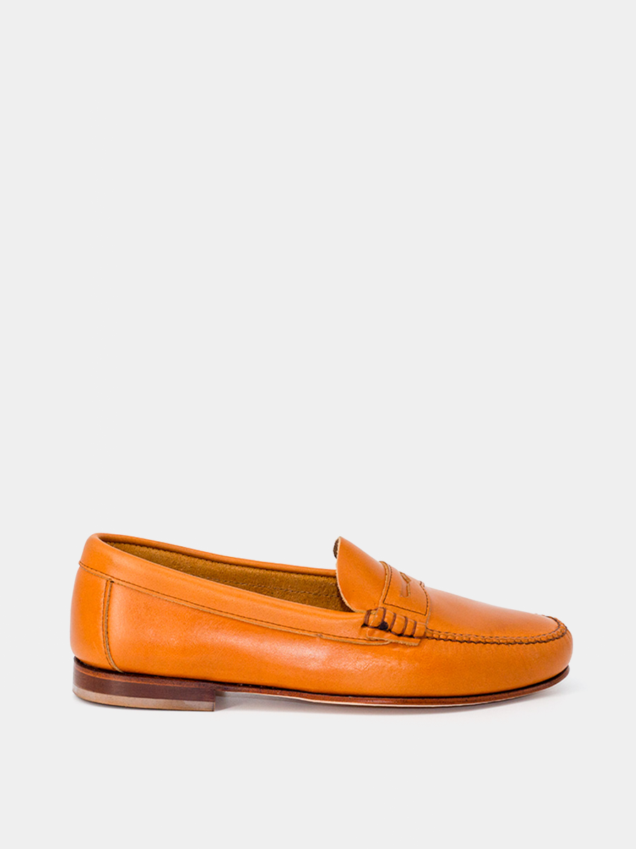 Mocasines de mujer 2200P antifaz piel vegetal color natural