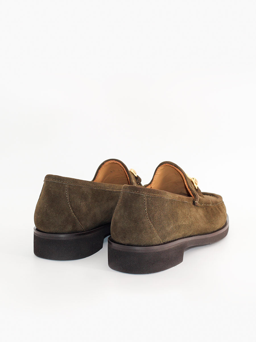 Mocasines de hombre 33 ante color verde