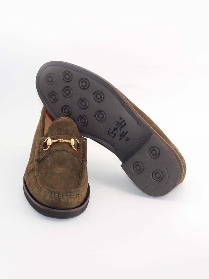 Mocasines de hombre 33 ante color verde