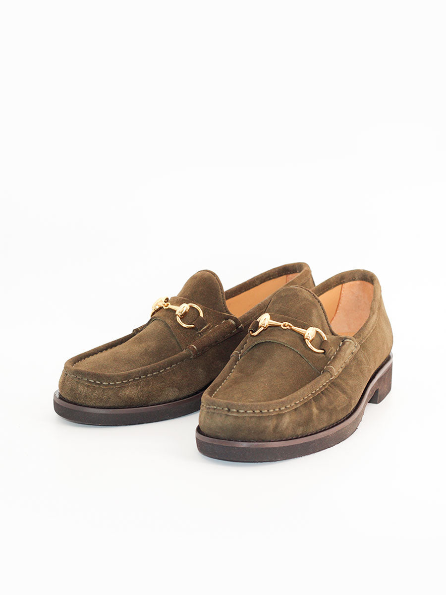 Mocasines de hombre 33 ante color verde