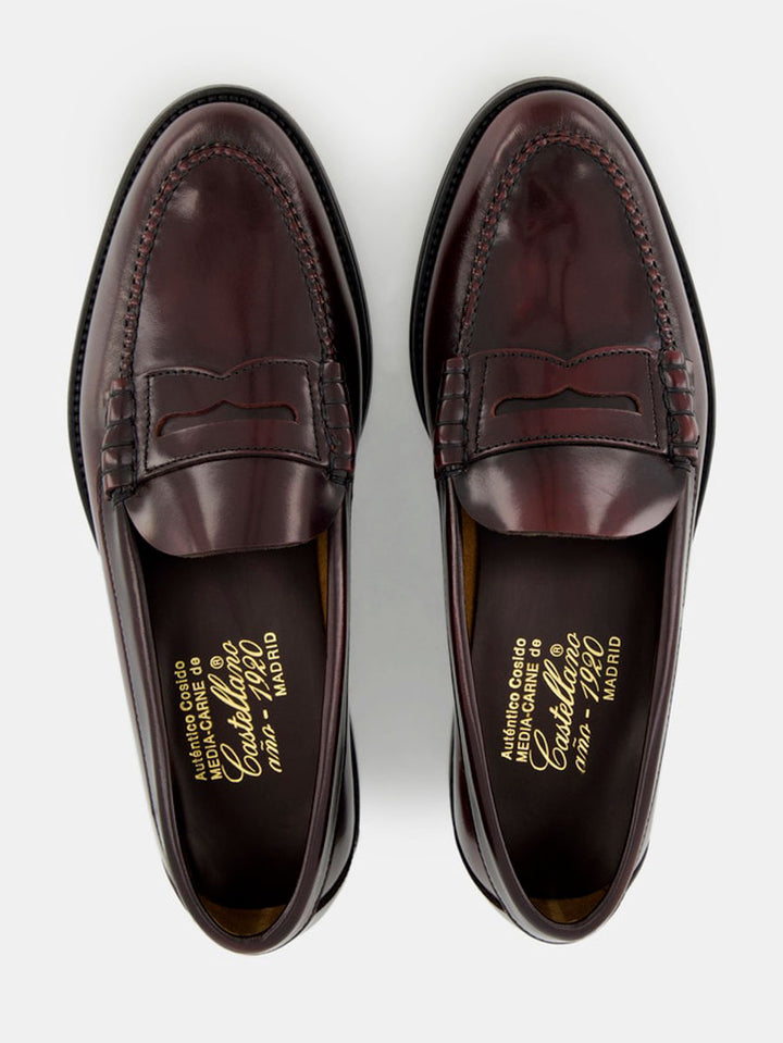 Castellano Mocasines de hombre con  antifaz 5510 piel antik sirach