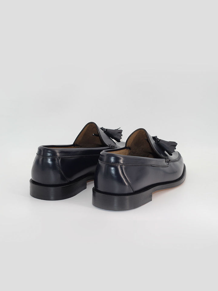 Mocasines 801 de piel antik color azul marino