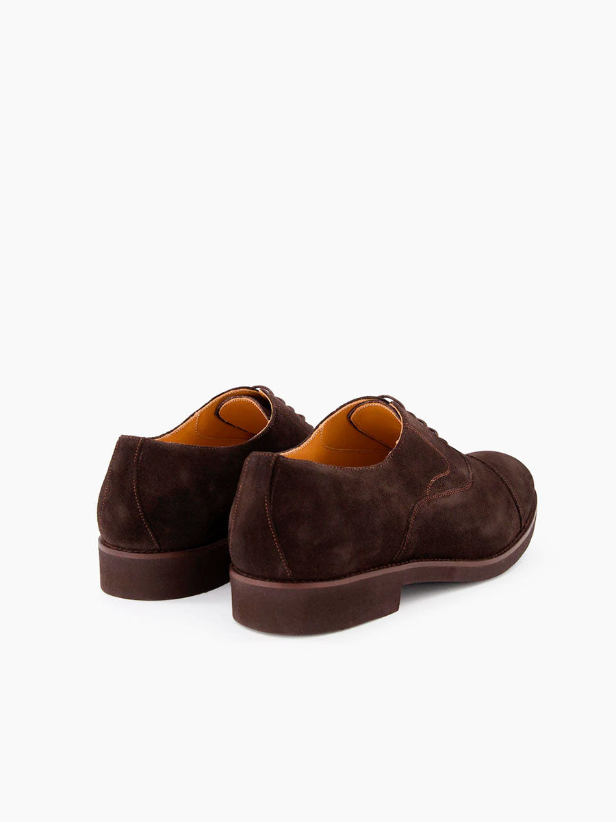 Zapatos de hombre de  cordones Hill ante color marrón