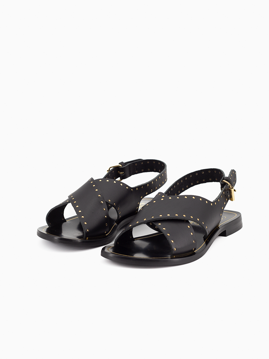 Sandalia Castellano Mariana en piel negra