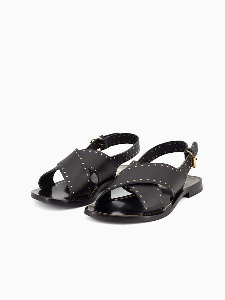 Sandalia Castellano Mariana en piel negra