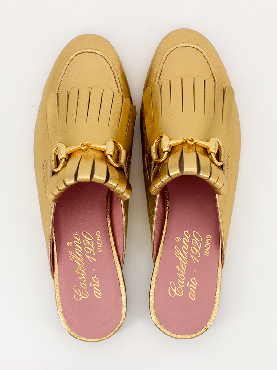 Casanova women's rust leather mules