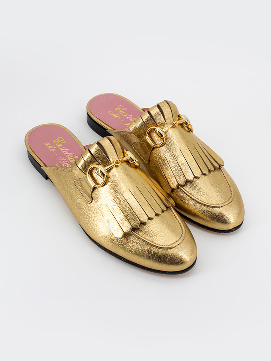 Casanova women's rust leather mules