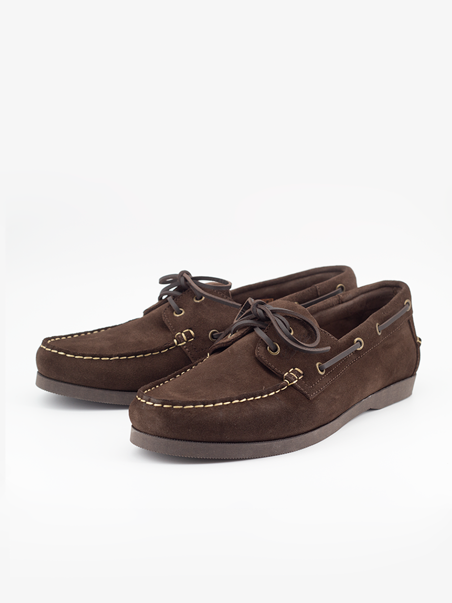 Náuticos de hombre Espartaco en serraje  marron