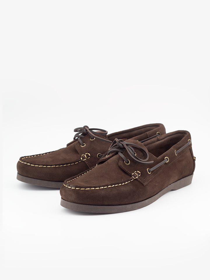 Náuticos de hombre Espartaco en serraje  marron