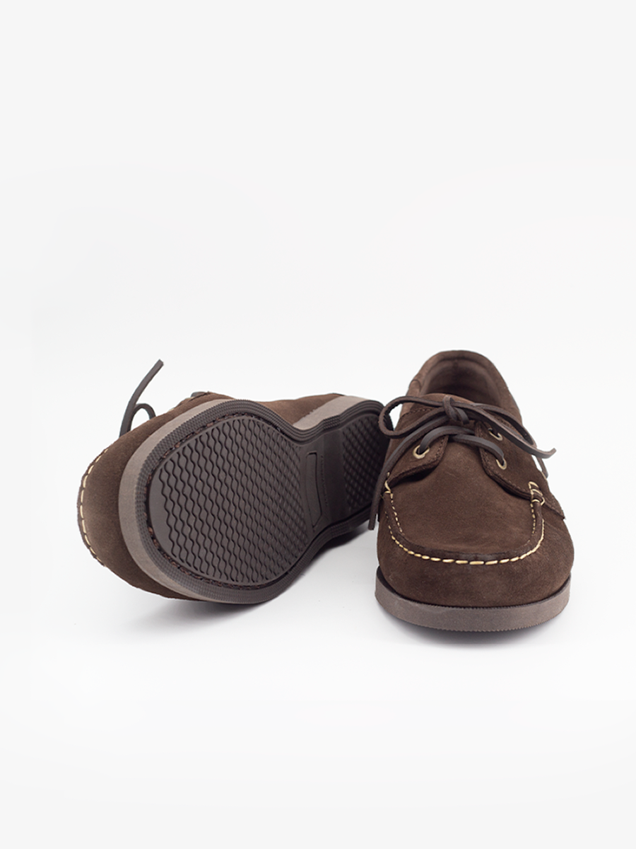 Náuticos de hombre Espartaco en serraje  marron