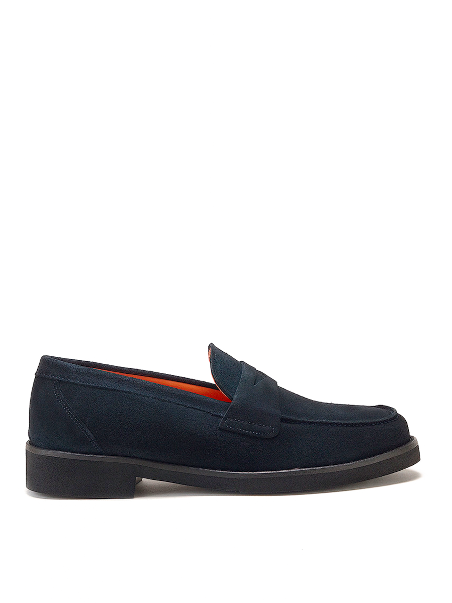 Florencia loafers in navy suede leather