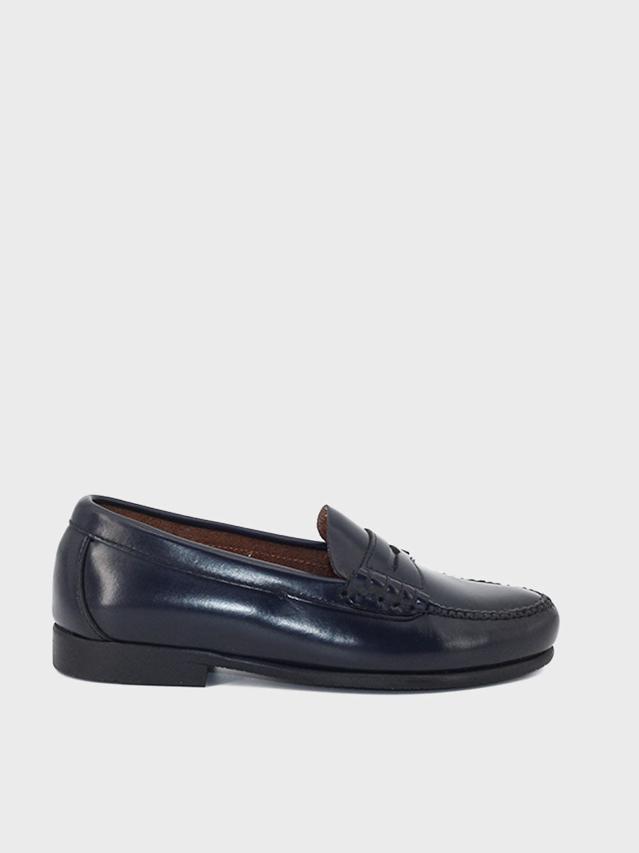 Castilian loafers for boys Gil 4 with black antik leather mask