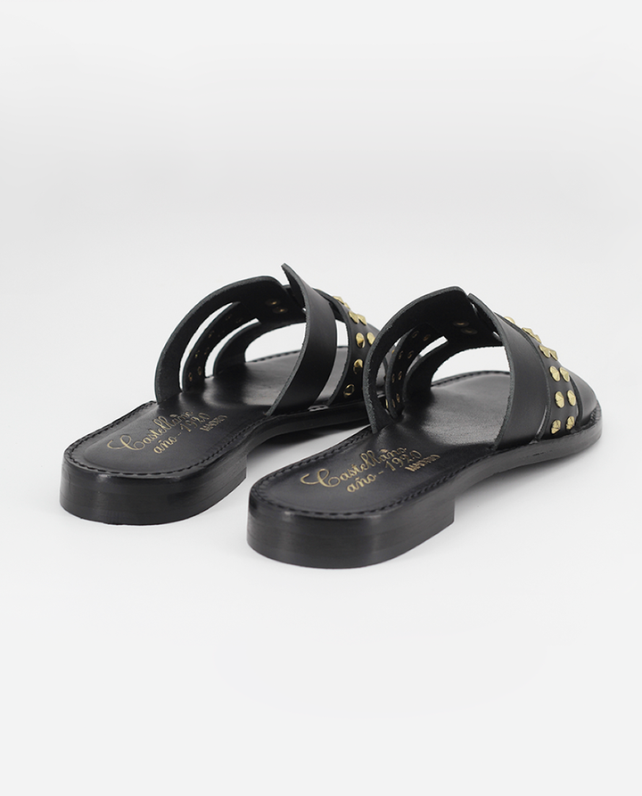 Sandalia Castellano Gaia en piel negra