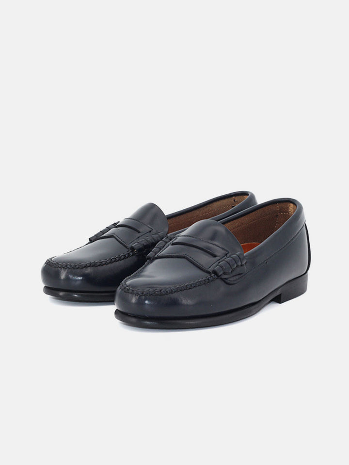 Castilian loafers for boys Gil 4 with black antik leather mask