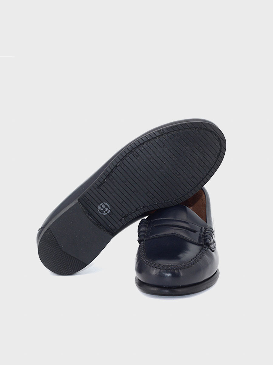 Castilian loafers for boys Gil 4 with black antik leather mask
