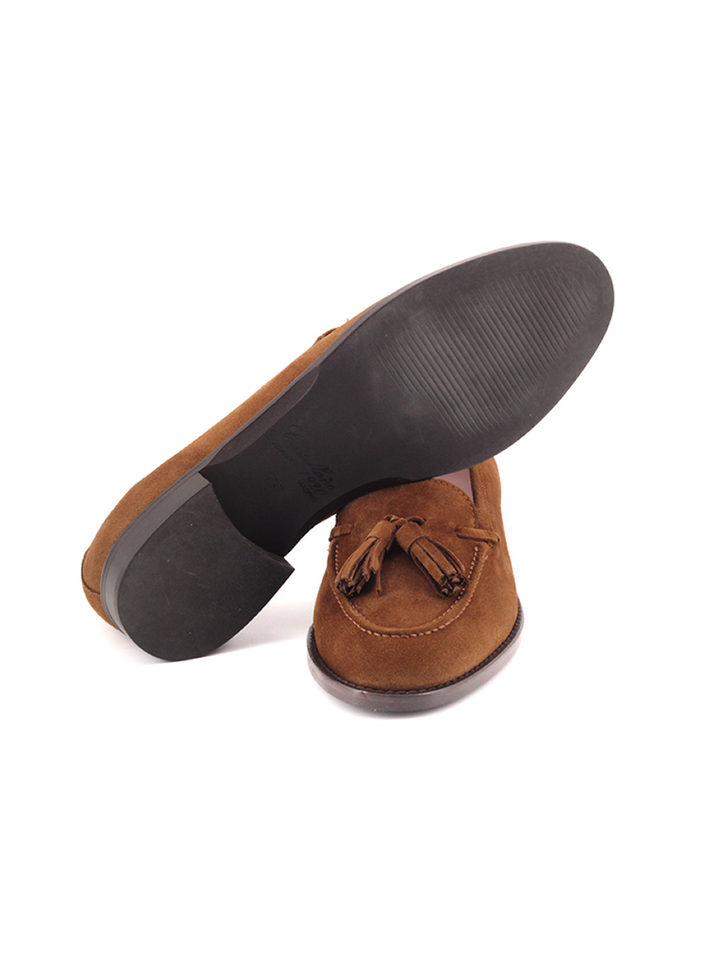 Mocasines Castellano® de ante para mujer - Modelo Ibiza color cuero