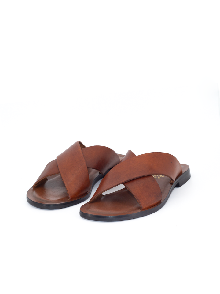 Sandalia Castellano modelo Maggie en piel color cuero
