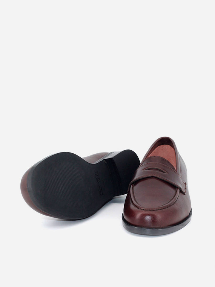 Mocasines Castellano® de piel ajax para mujer - Modelo Mallorca color marrón