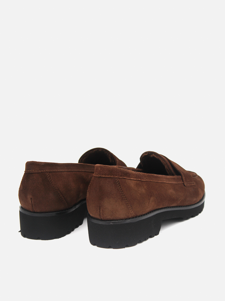 Zapatos Castellano de mujer modelo Mallorca en piel serraje color castaño