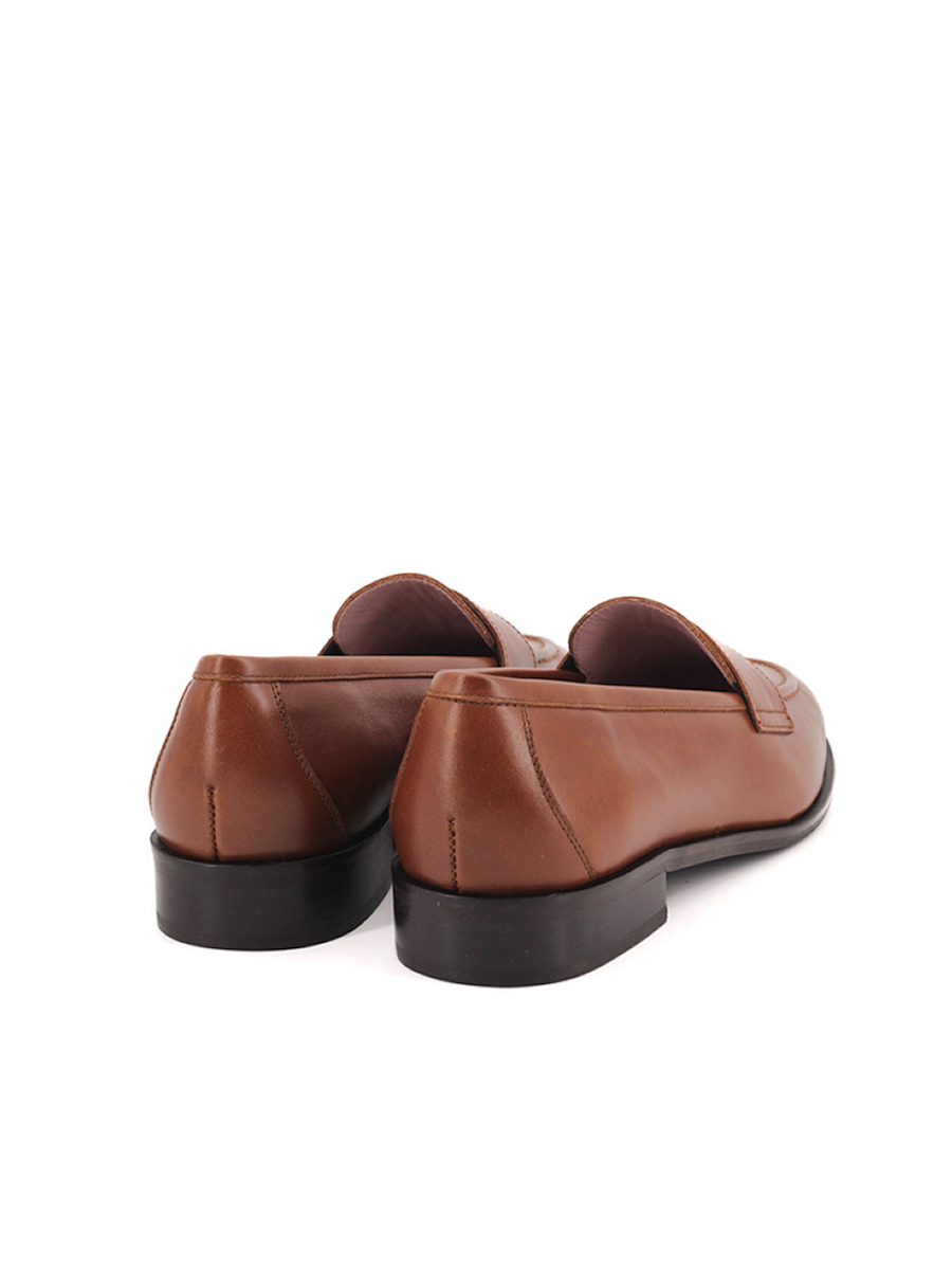 Mocasines Castellano® de piel ajax para mujer - Modelo Mallorca color nuez