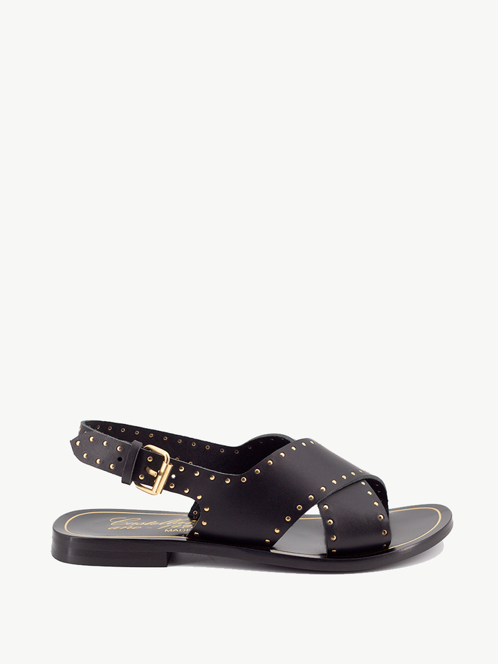 Sandalia Castellano Mariana en piel negra