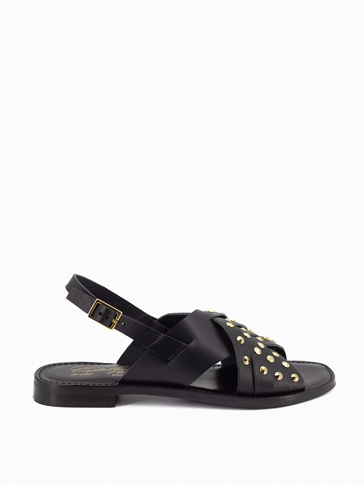 Sandalia Castellano Nice en piel negra