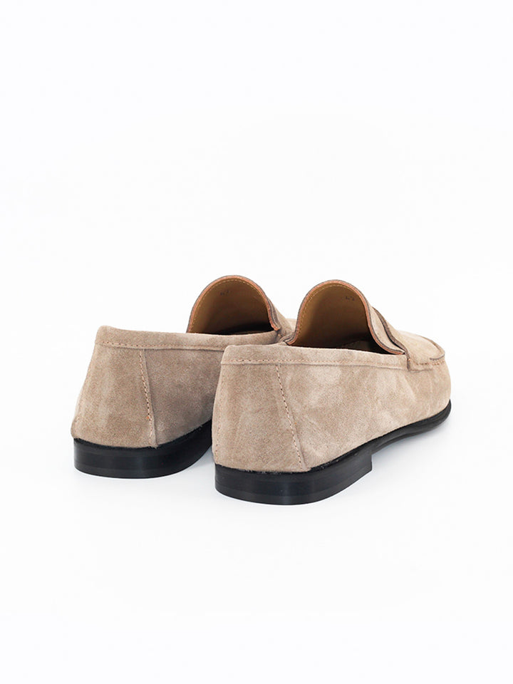 Paolo men's loafers in nude suede