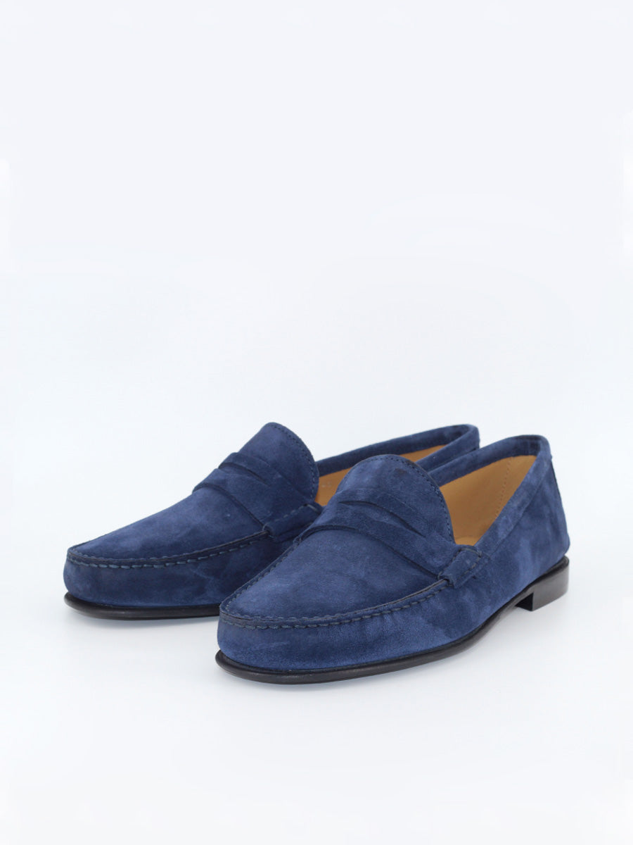 Mocasines de hombre Paolo en ante color azul