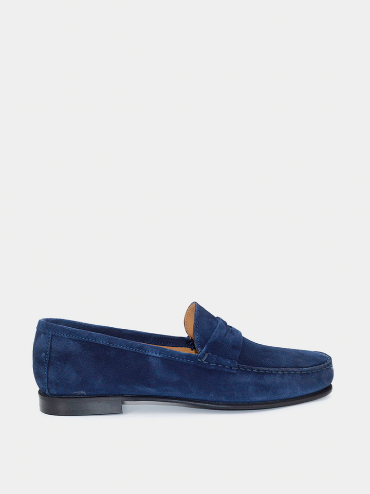 Mocasines de hombre Paolo en ante color azul