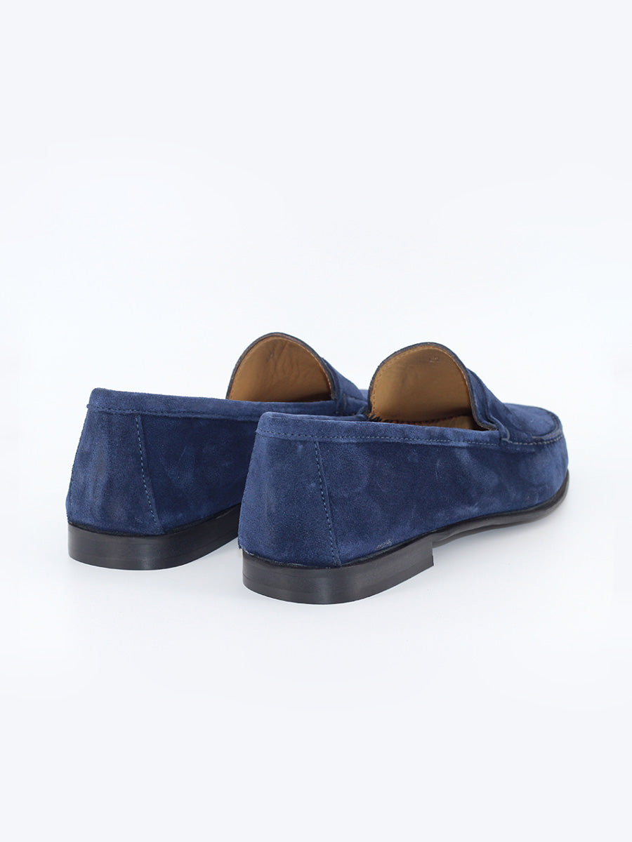Mocasines de hombre Paolo en ante color azul