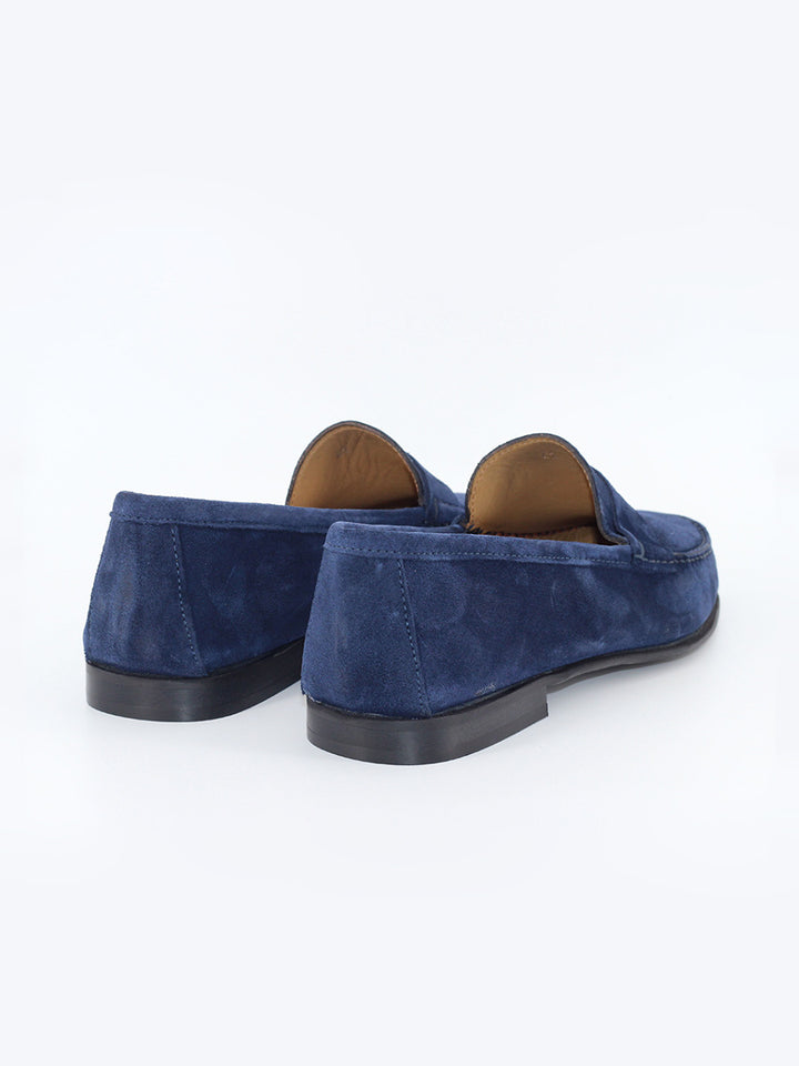 Mocasines de hombre Paolo en ante color azul