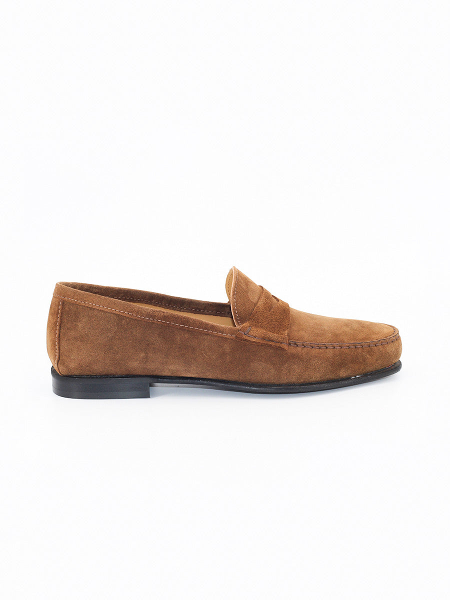 Paolo men's leather-colored suede loafers