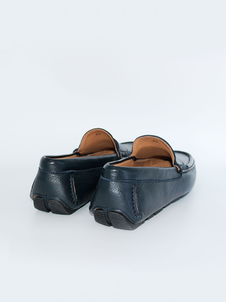 Mocasines Polanco piel ciervo color marino