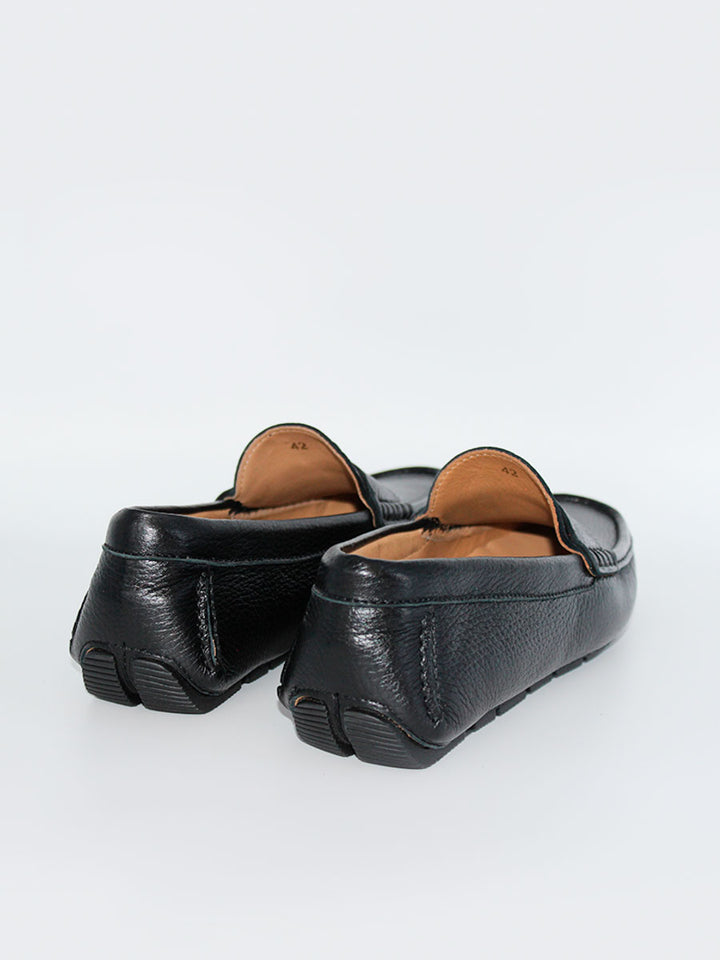 Mocasines Polanco piel ciervo color negro
