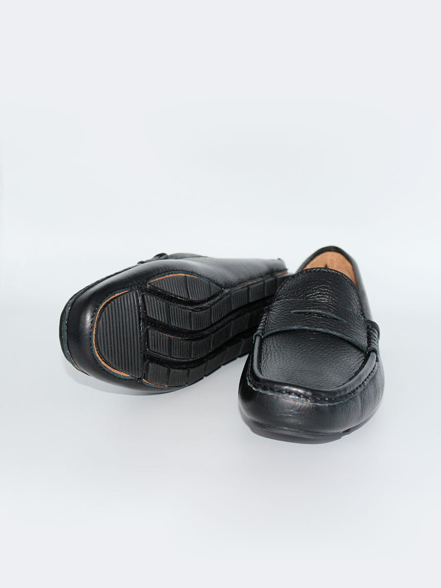 Mocasines Polanco piel ciervo color negro