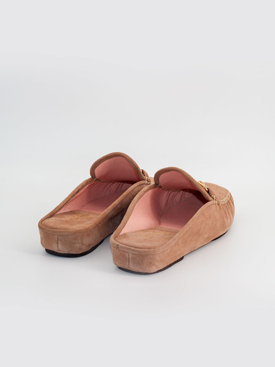 Zapatillas de casa Sophie ante color beis