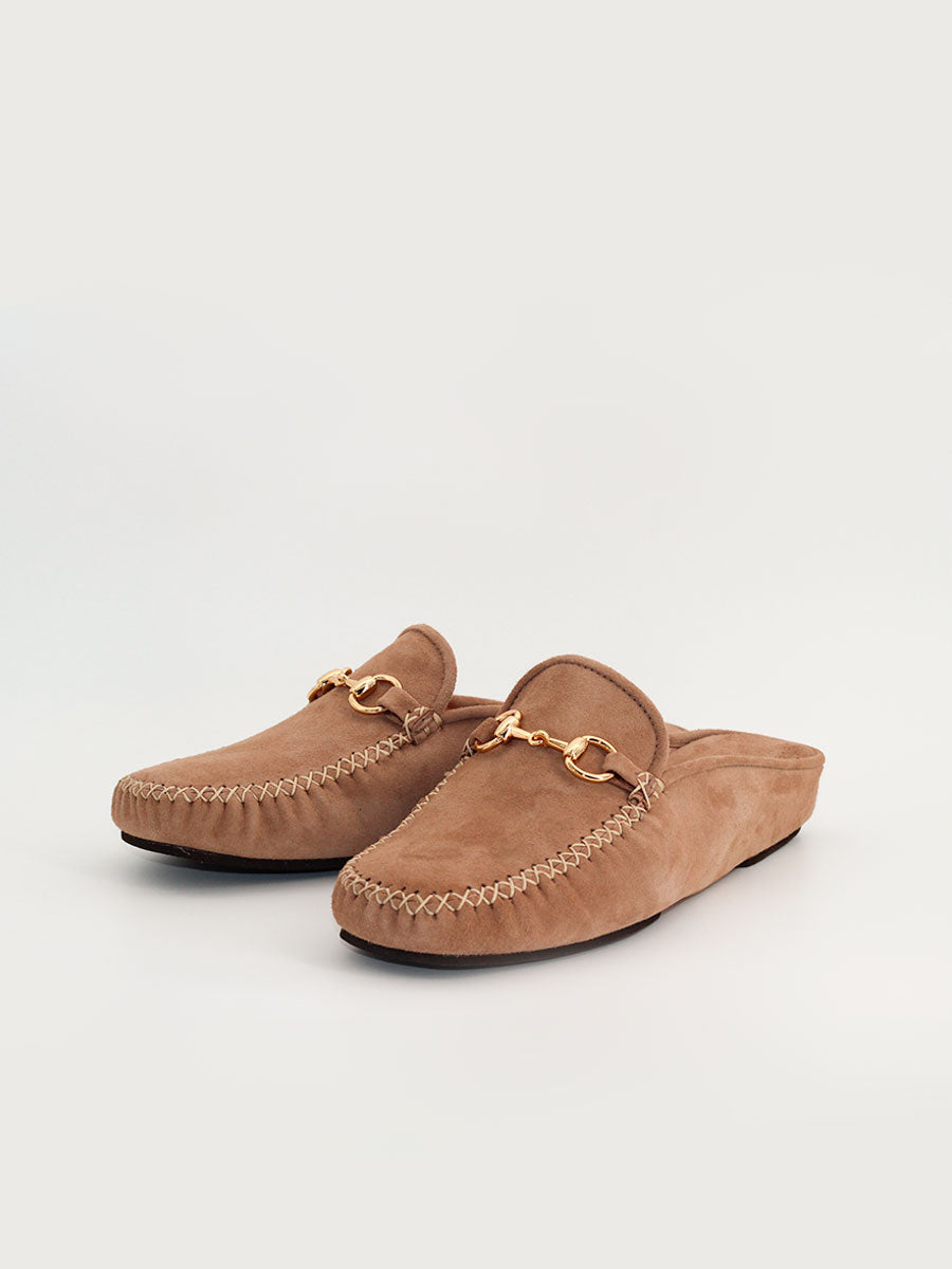 Zapatillas de casa Sophie ante color beis