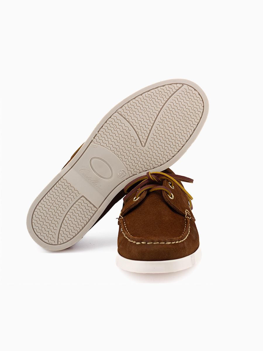 Náuticos de mujer Stella en ante marrón – Comodidad, estilo y artesanía Castellano®