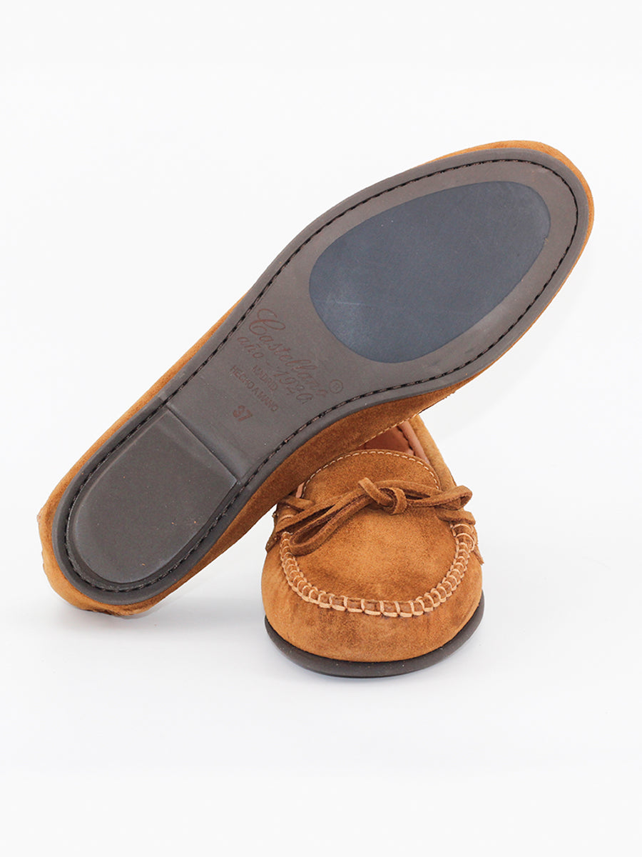 Mocasines 109 lazo ante color cuero