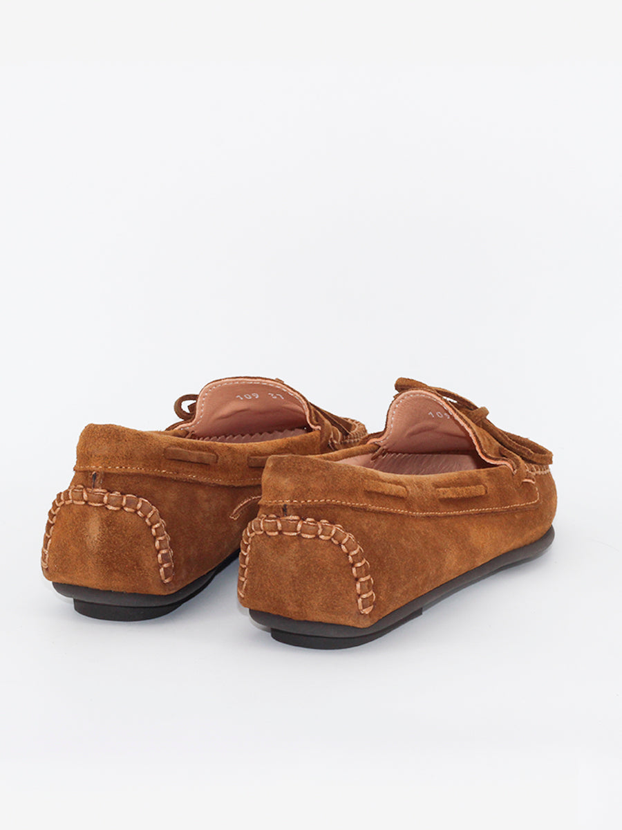 Mocasines 109 lazo ante color cuero