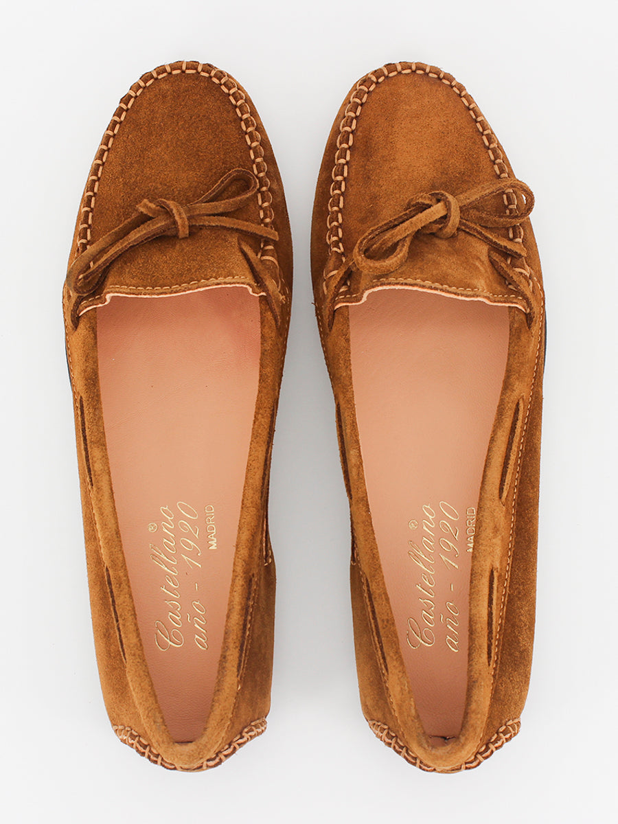 109 suede loafers in leather color