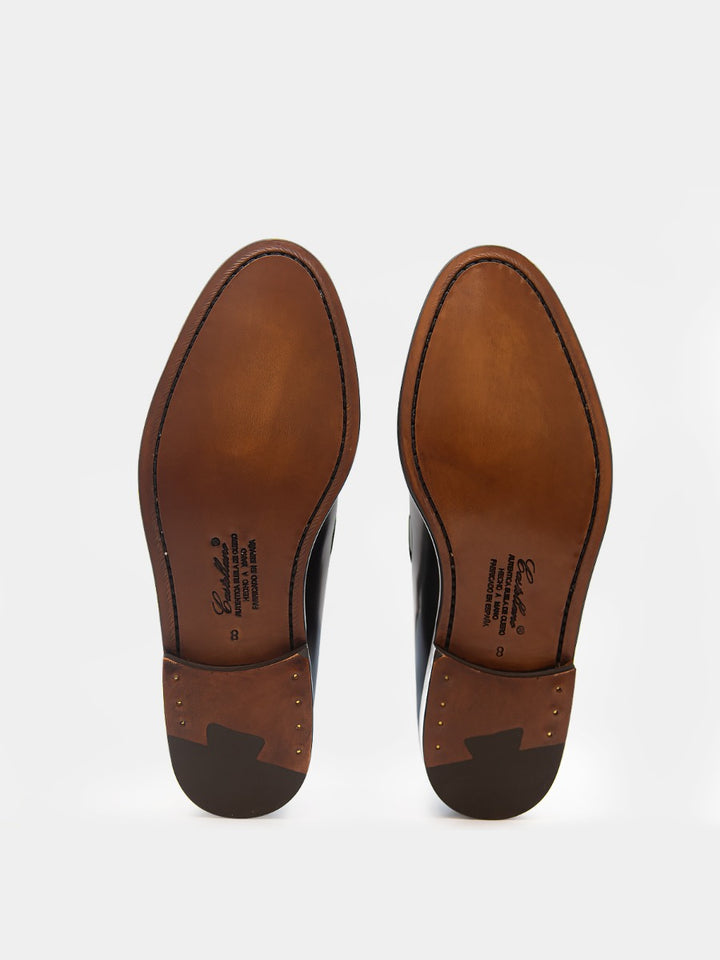 Mocasines 4511 de piel antik color negro