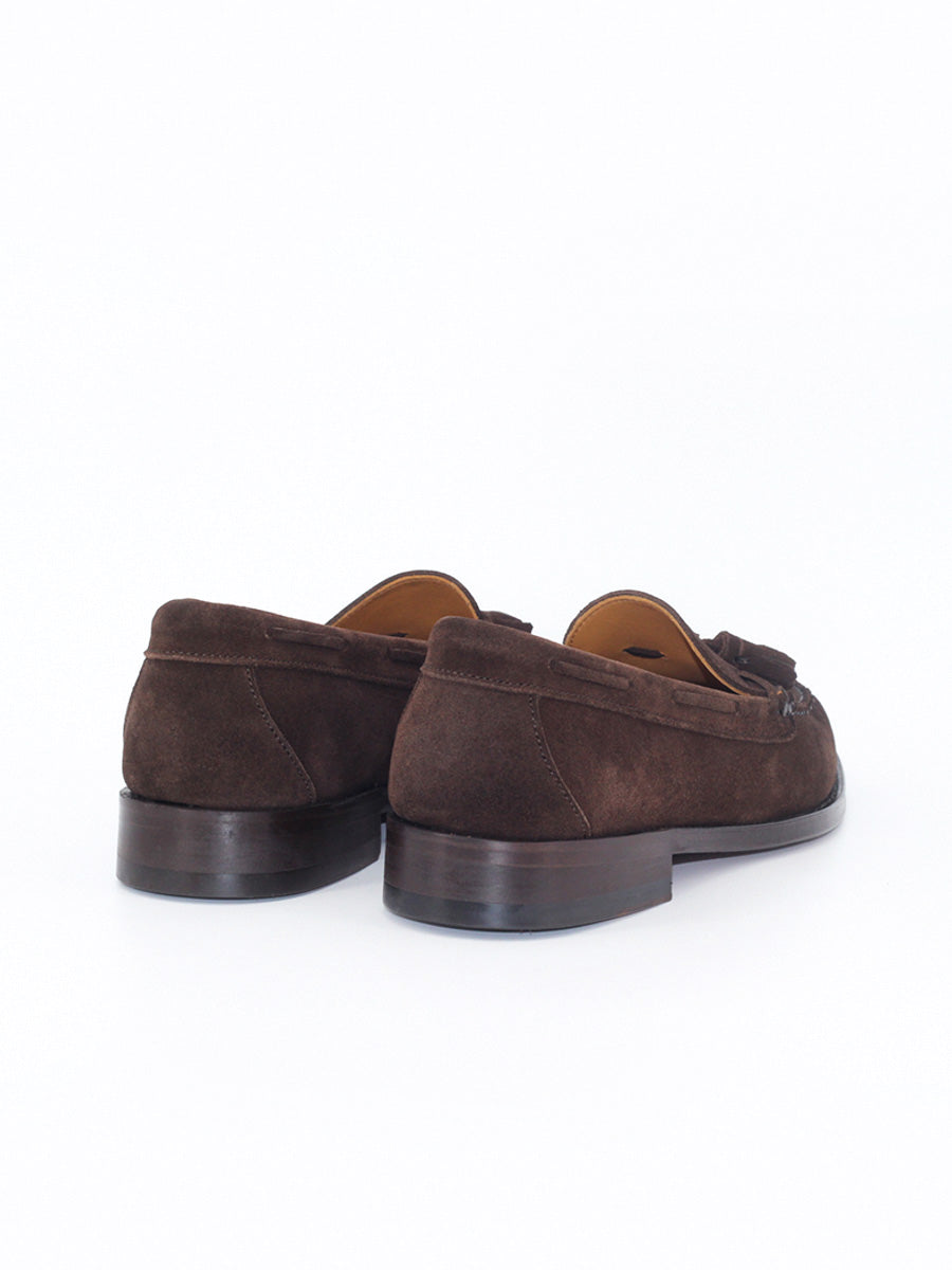 Castellano Men's loafers with tassels 5511 brown suede leather