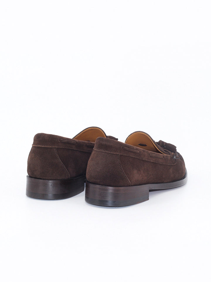 Castellano Men's loafers with tassels 5511 brown suede leather