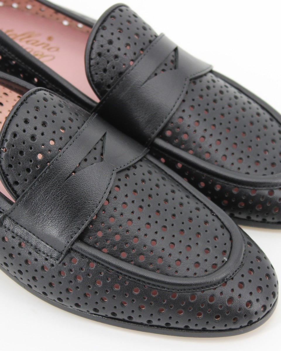 Avegno black leather loafers 