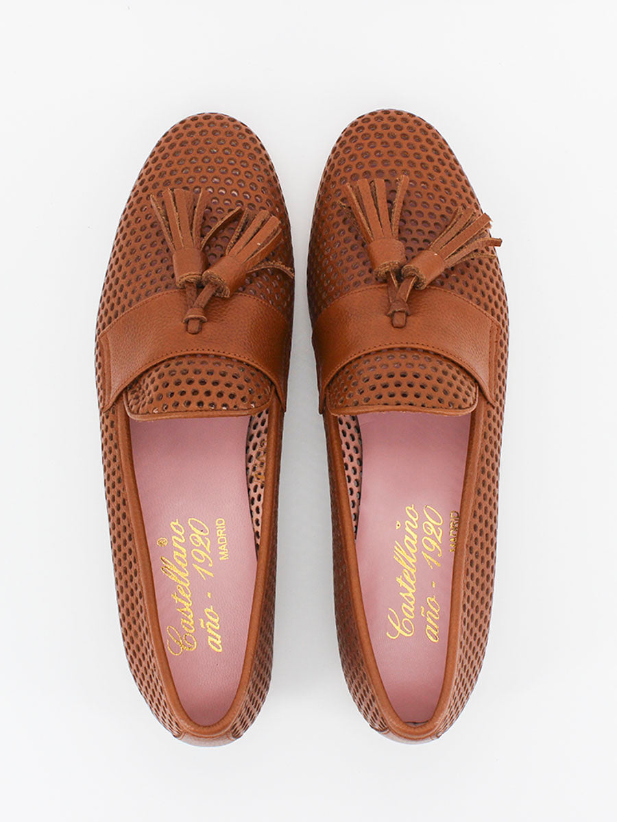 Cassino loafers tan leather