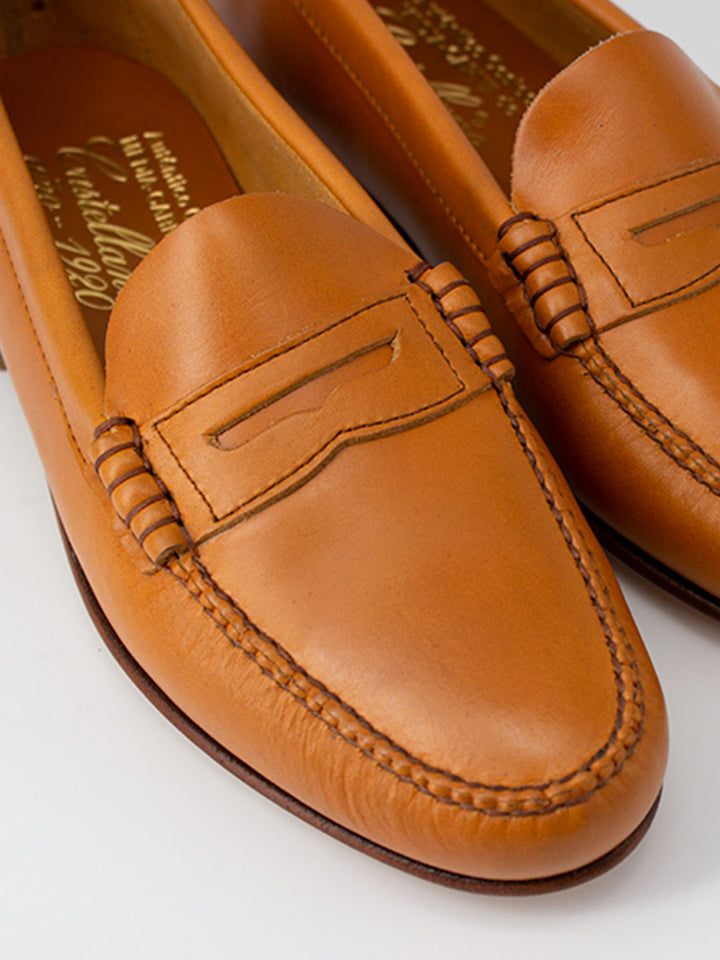 Mocasines de mujer 2200P antifaz piel vegetal color natural